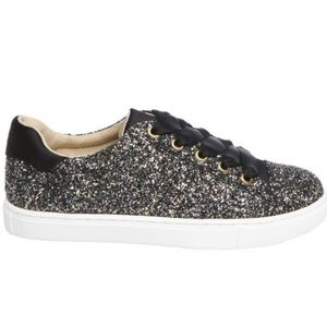 Black sparkly tennis shoes never worn